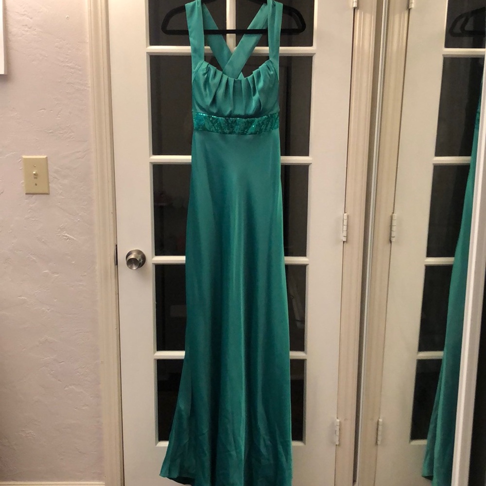 Teal/Aqua Evening Gown